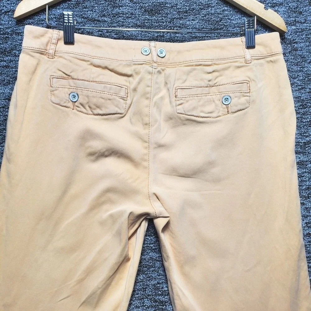 Sundance Always In Style Chino Pants Women 6 Tan Cotton Stretch Casual Coastal